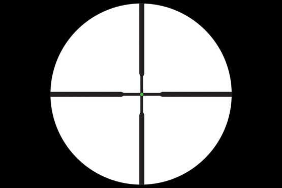 AccuPoint 5-20x Trijicon rifle scope features the Duplex reticle with Green center dot